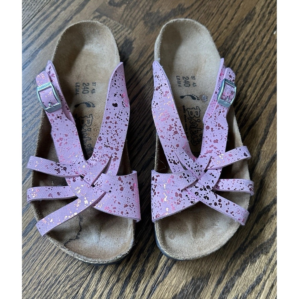 Birkenstock Birki's Pink Sparkle Strappy Sandals Women's 6 EU 37 240 L6 M4